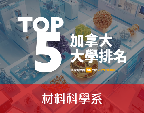 【加國留學】2025年QS世界大學排名 - 材料科學系